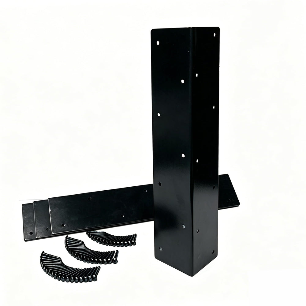 Hi Flame bracket beside ruler showing 17-inch height for proper soil depth