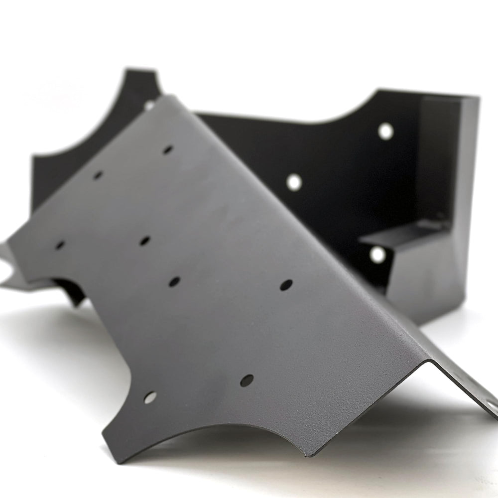 Hi Flame bracket beside ruler showing size and fit for 2x12 lumber