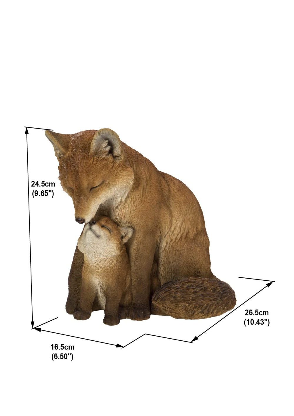 HI-LINE boxed fox statue ready to gift with no assembly required benefit