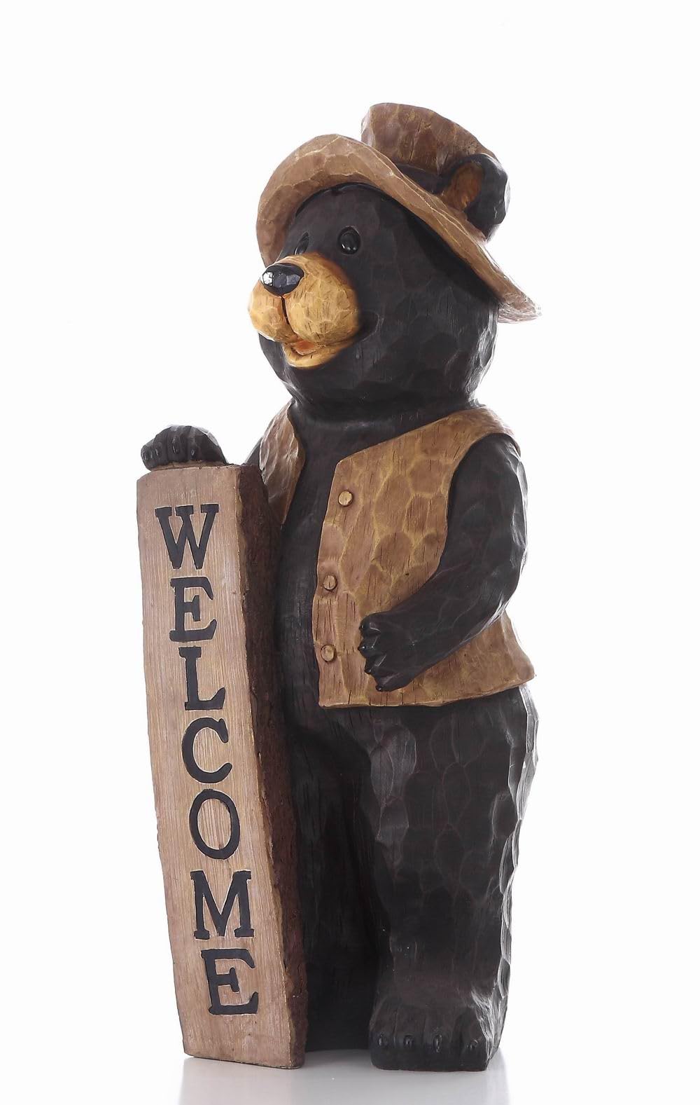 HI-LINE profile of standing bear statue, shows stable posture benefit