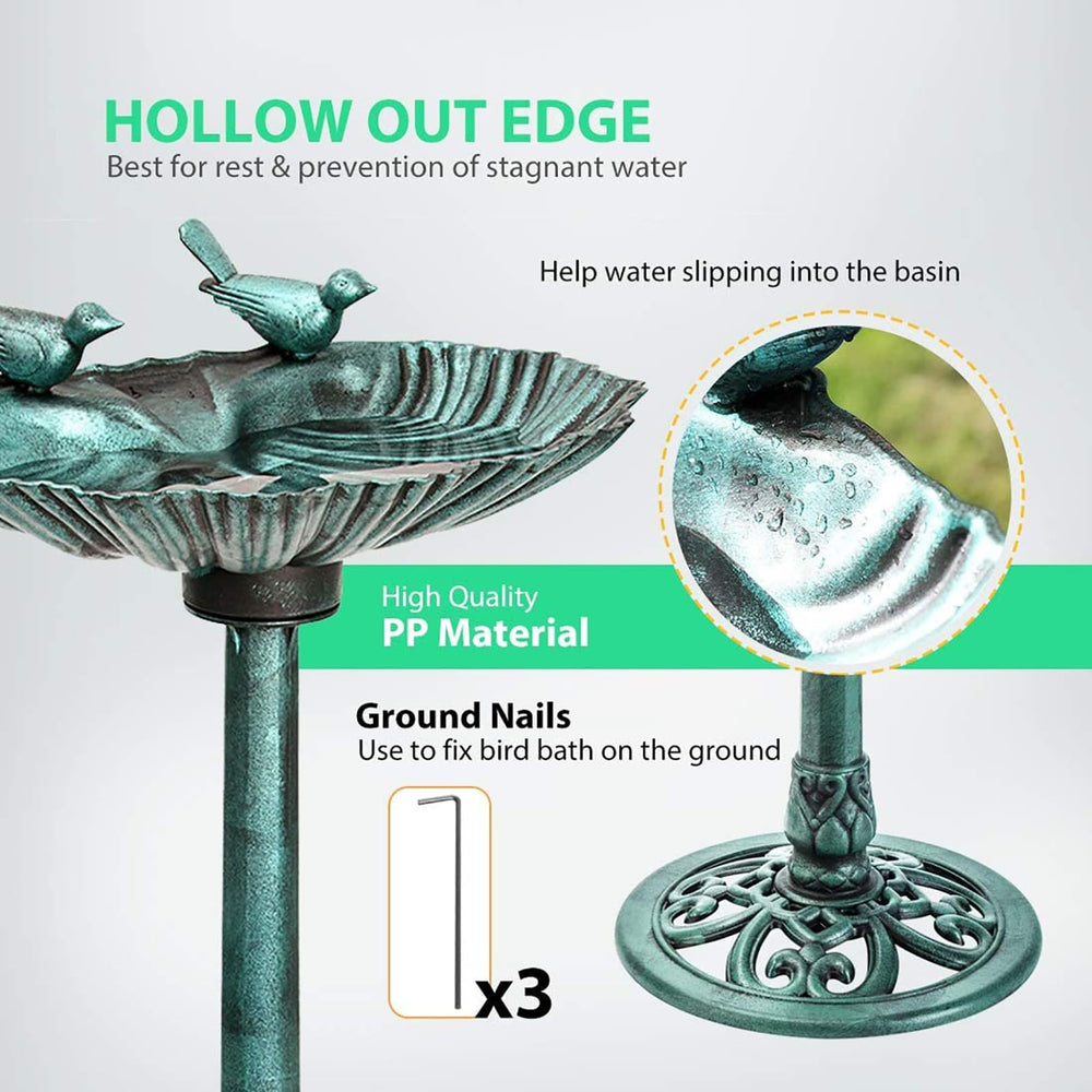 HI SUYI sculpted bird decorations on rim attracting real birds and adding charm