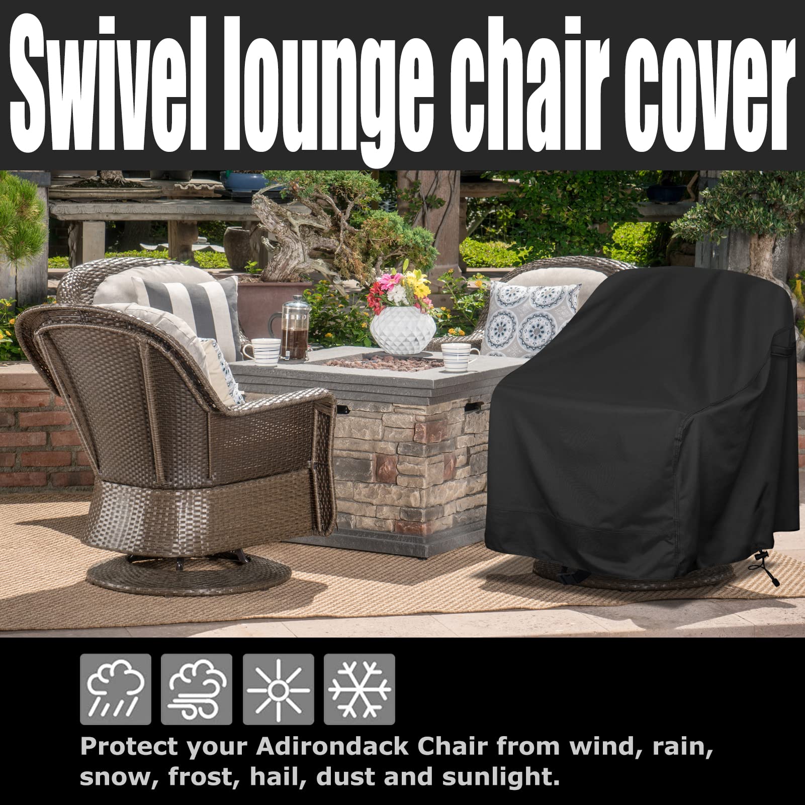 HI···YOUR COVER folded for storage using handle, easy seasonal transport