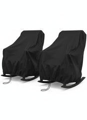 HI···YOUR COVER front view showing two patio rocker covers protecting chairs