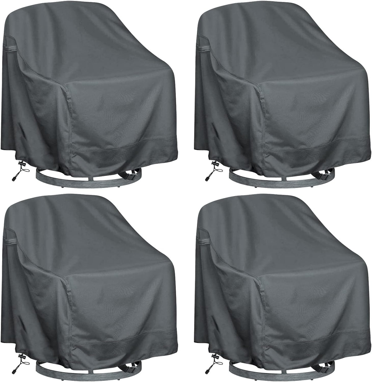 HI···YOUR COVER front view of four chair covers showing full set protection