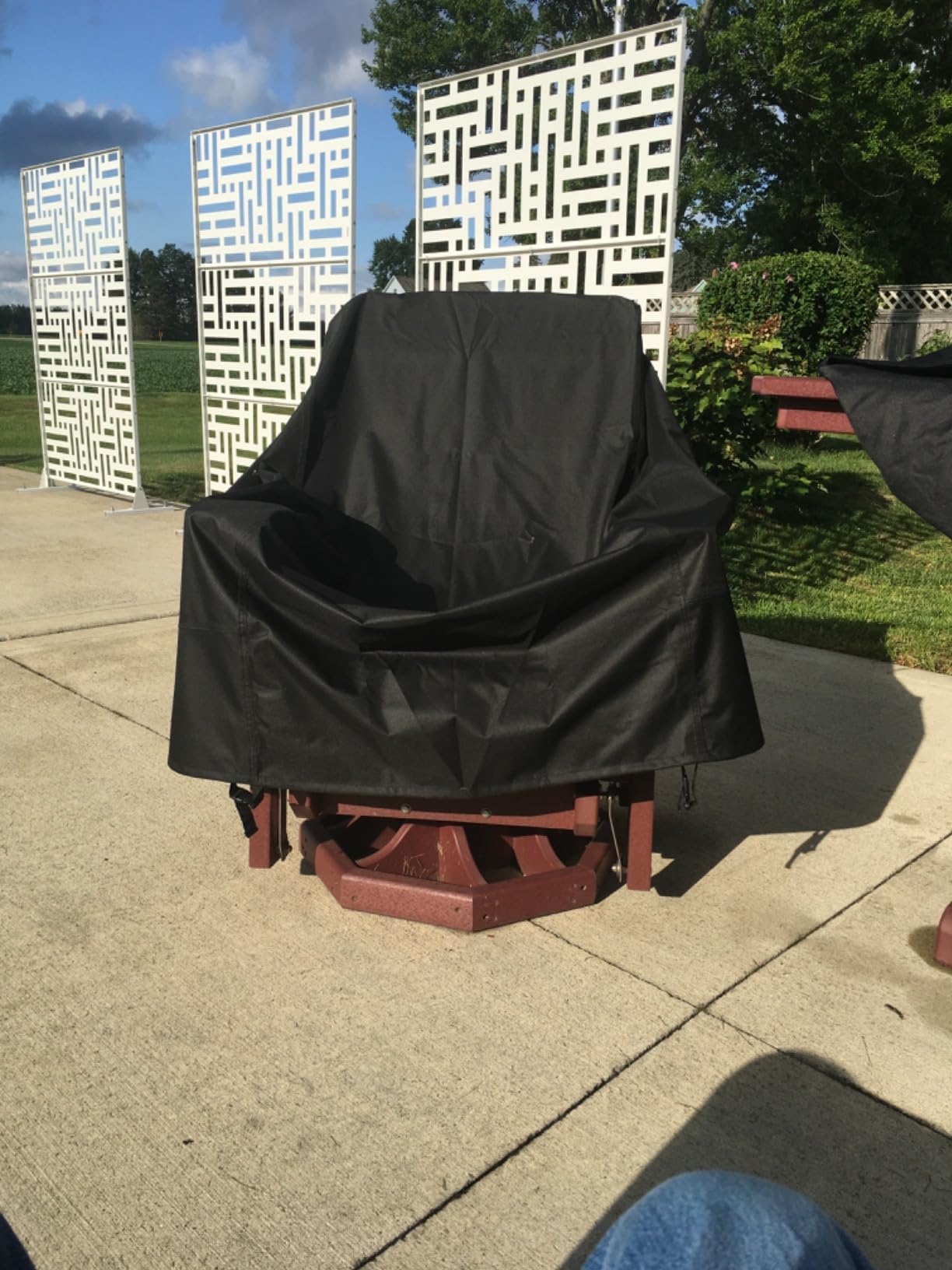 HI···YOUR COVER shown beside chair to display correct fit and scale