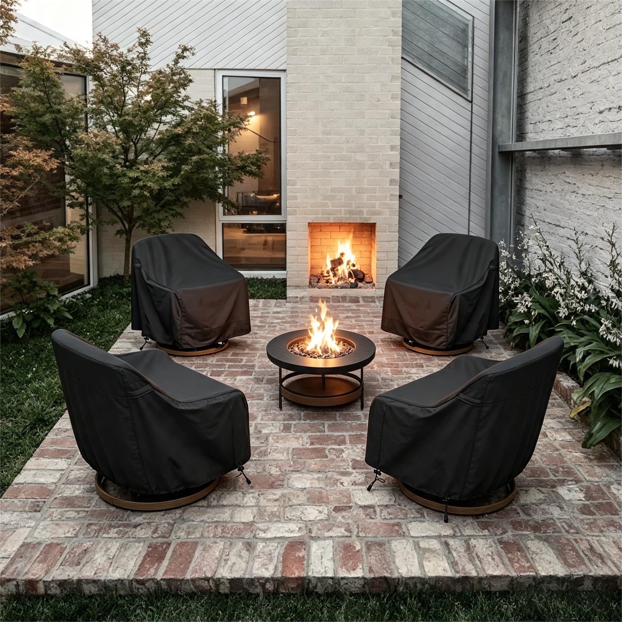 HI···YOUR COVER on chair size comparison showing 39x37x38 fit reassurance
