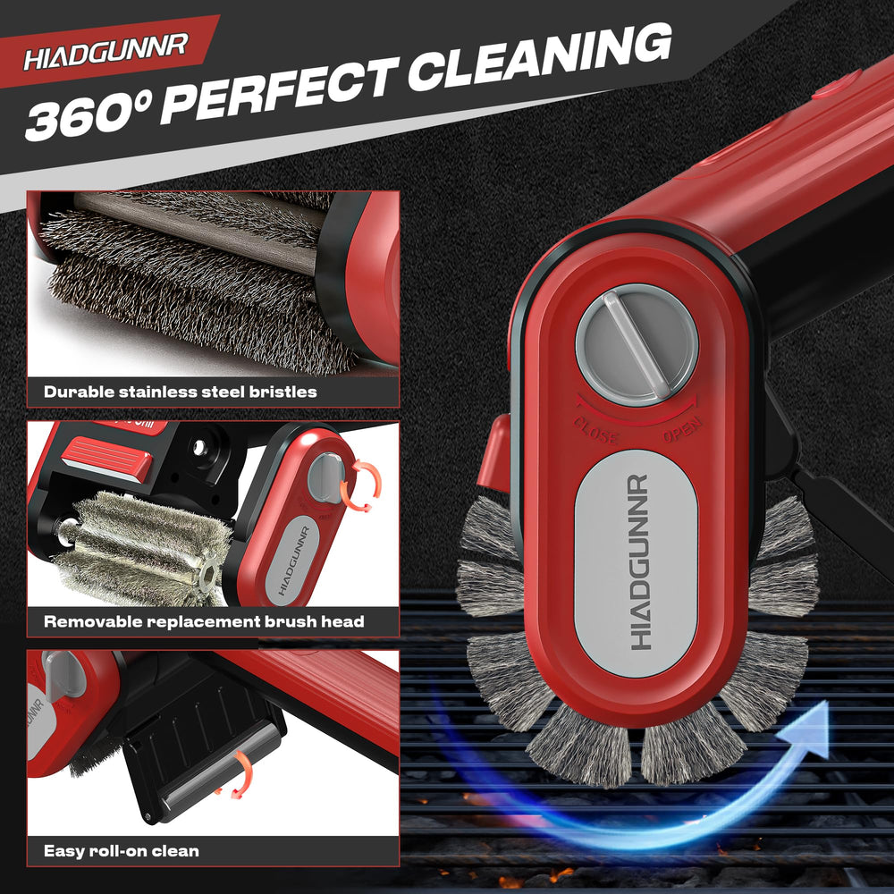 HIADGUNNR detachable brush head and Type-C charging port for easy maintenance