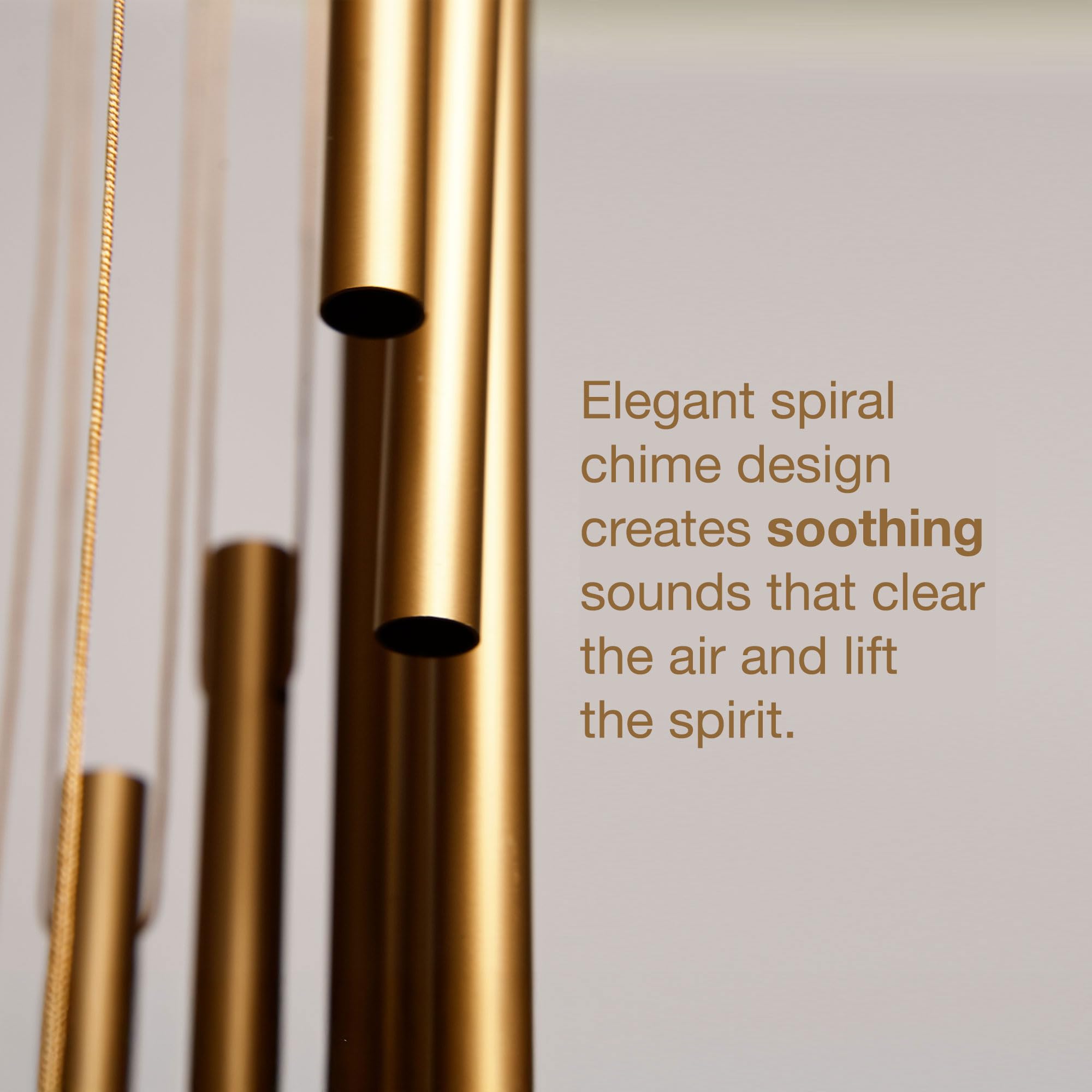 hibiki full-length 43-inch wind chime hanging outdoors for calming sound