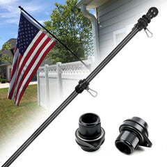 HIBLE flag pole front view showing sleek carbon fiber and compact height benefit