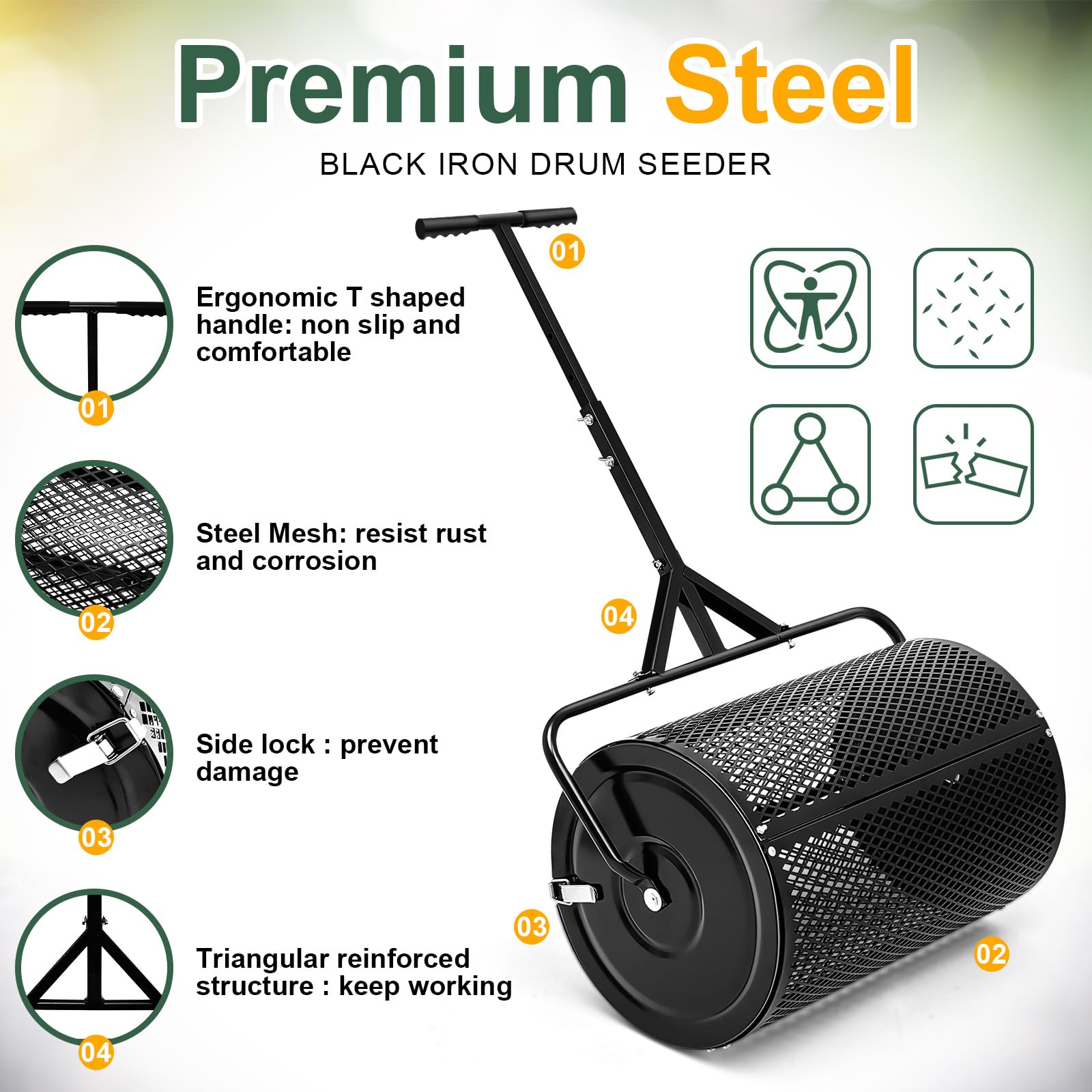 Hiboom adjustable T-handle extended for ergonomic posture and comfort