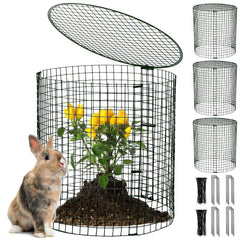 Hiboom assembled cage front view showing secure plant protection and clear coverage