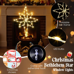 Hiboom close-up of white iron frame wrapped with 60 LEDs for durable even glow