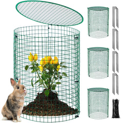 Hiboom assembled cages front view showing protection and tidy garden look