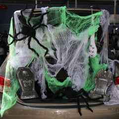 Hiboom complete set front view showing tombstones and spiders for instant impact