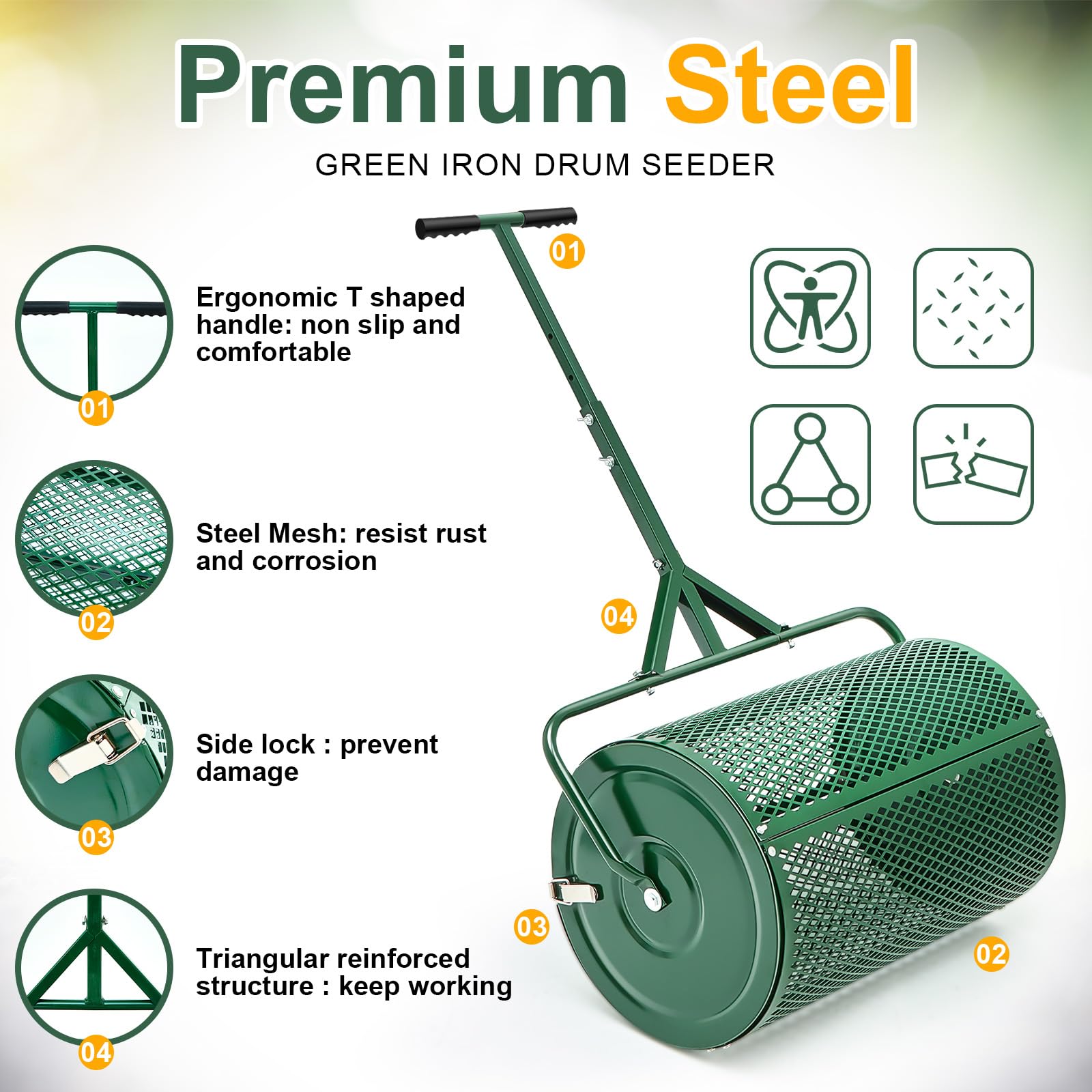 Hiboom adjustable T-shaped handle shown extended for ergonomic comfort