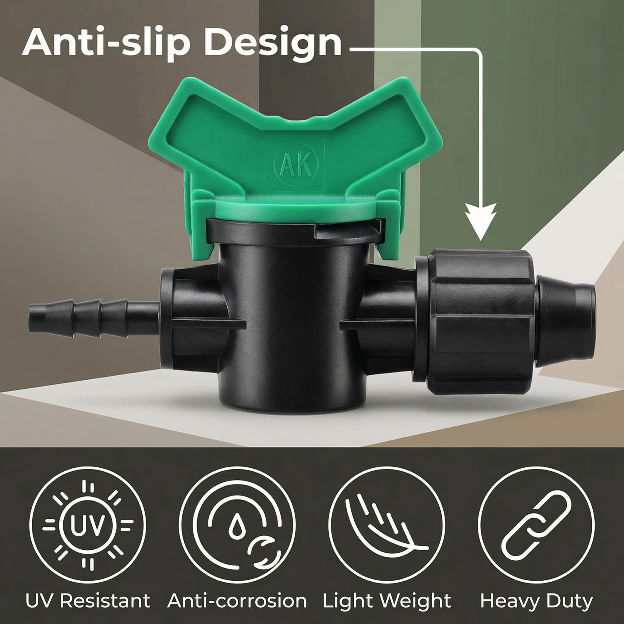 Hiboom adapter installed in poly mainline demonstrating simple installation