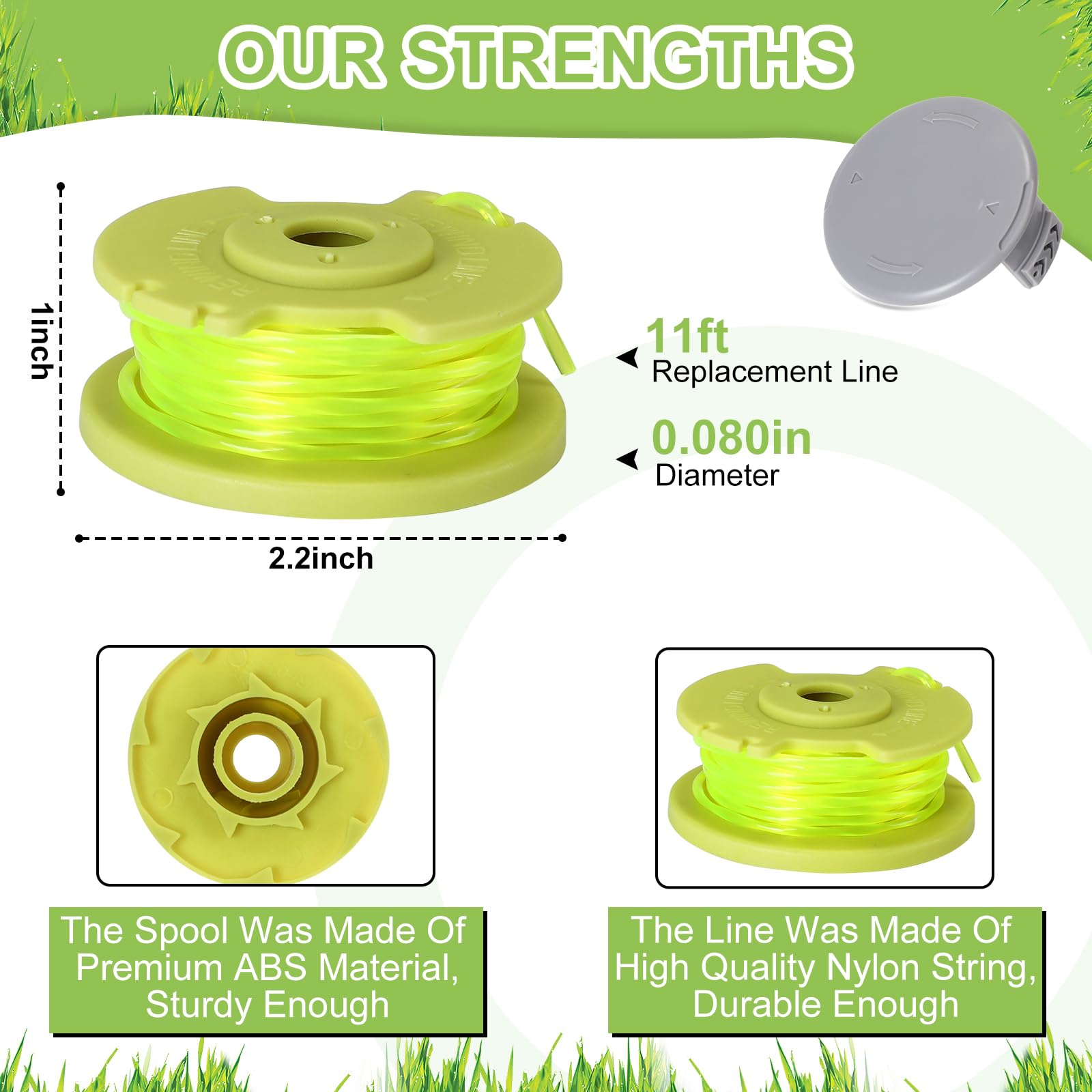 Hiboom twisted nylon line close-up showing textured strength and durability benefit