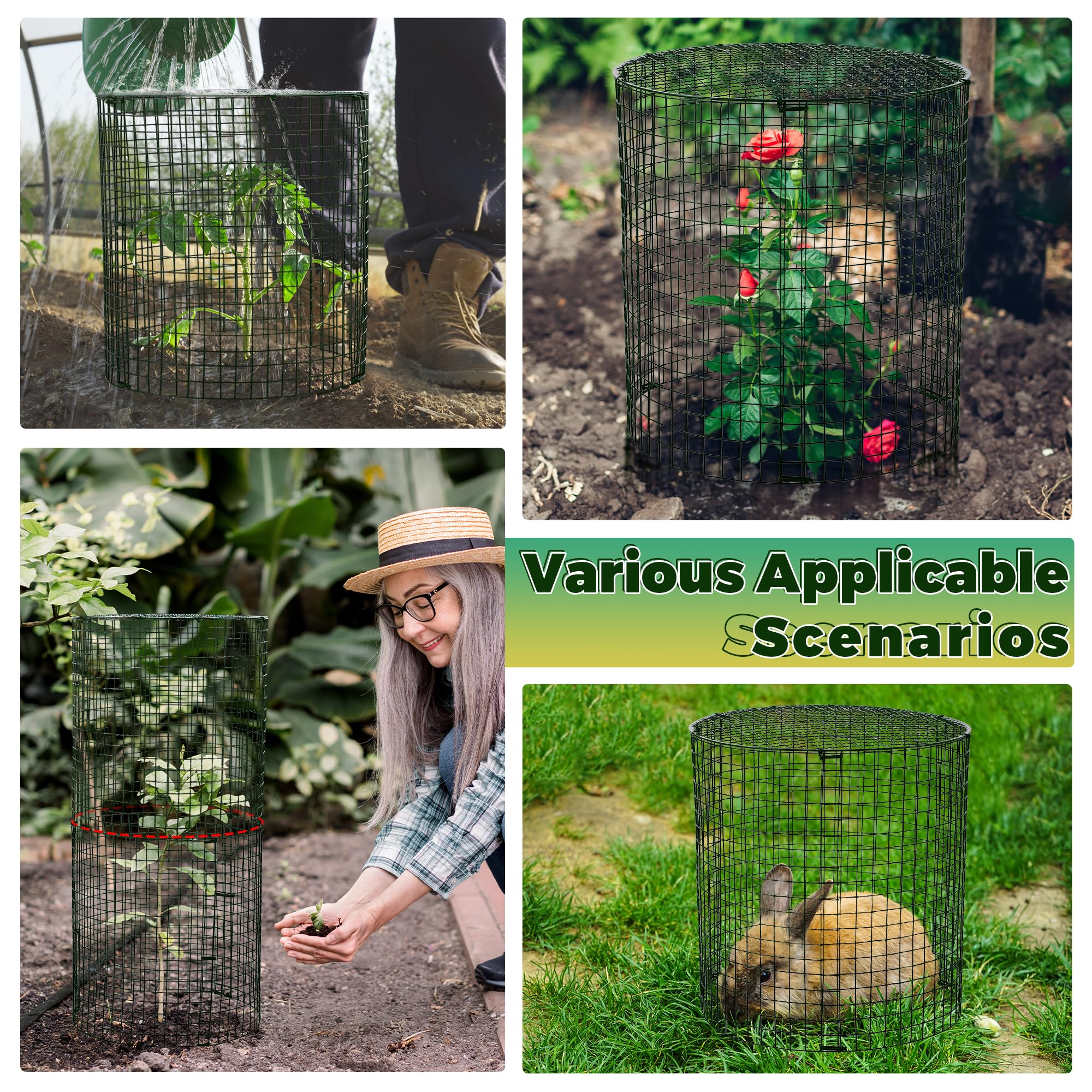 Hiboom cage next to hand for scale showing compact size and ease of placement