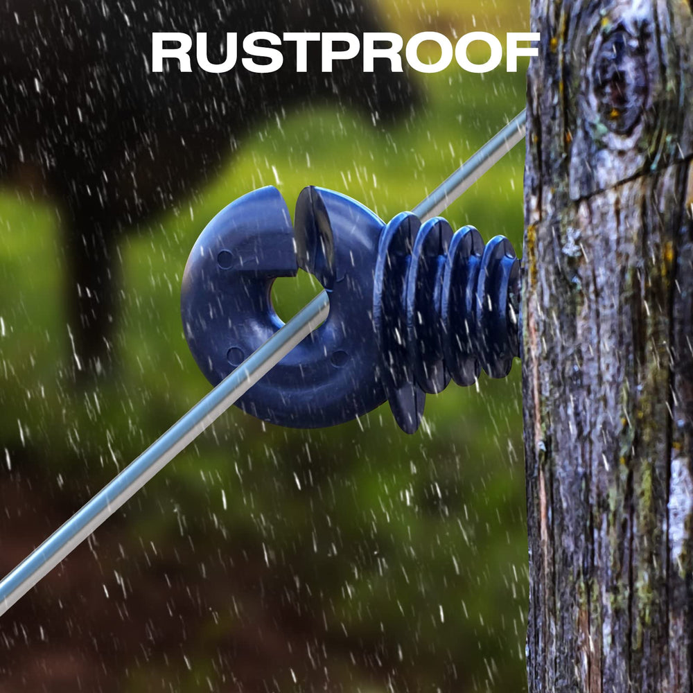 HIBUMFX installed electric fence line demonstrating reliable conductivity