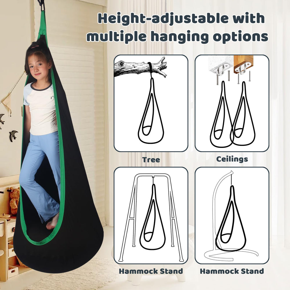 HiCamer included hanging hardware and adjustable daisy chains for easy, secure installation