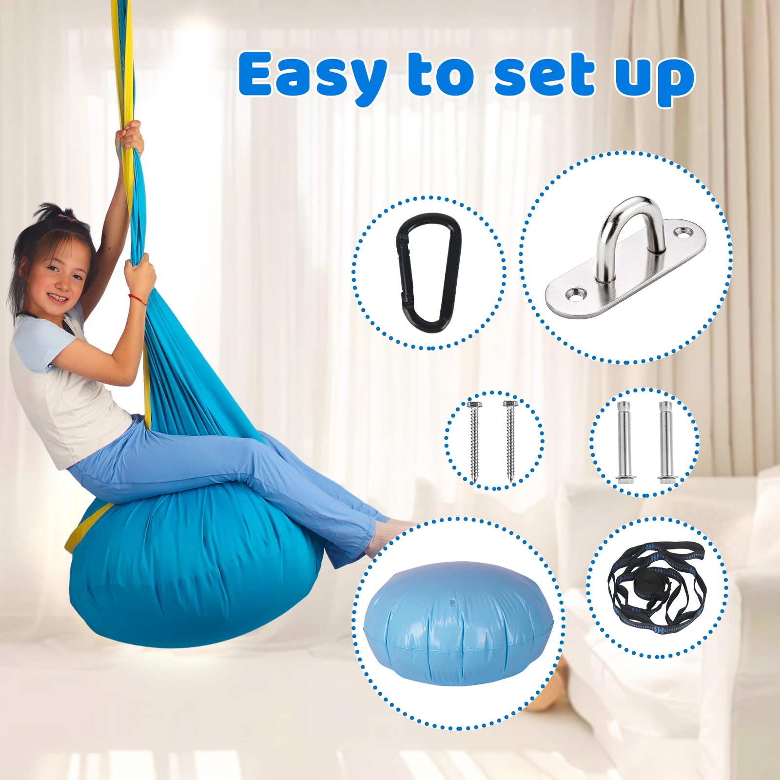 HiCamer included hardware and adjustable straps laid out for simple installation