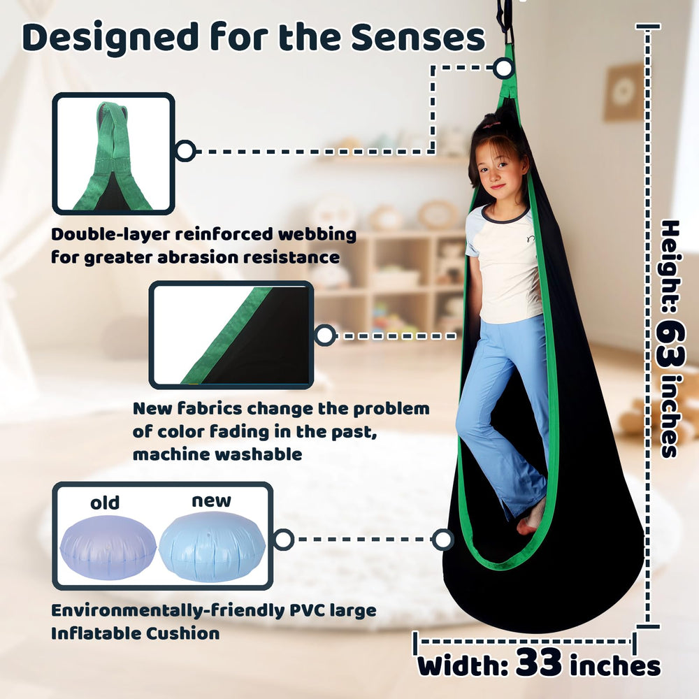 HiCamer PVC air cushion detail showing non-slip surface and soft support for comfort