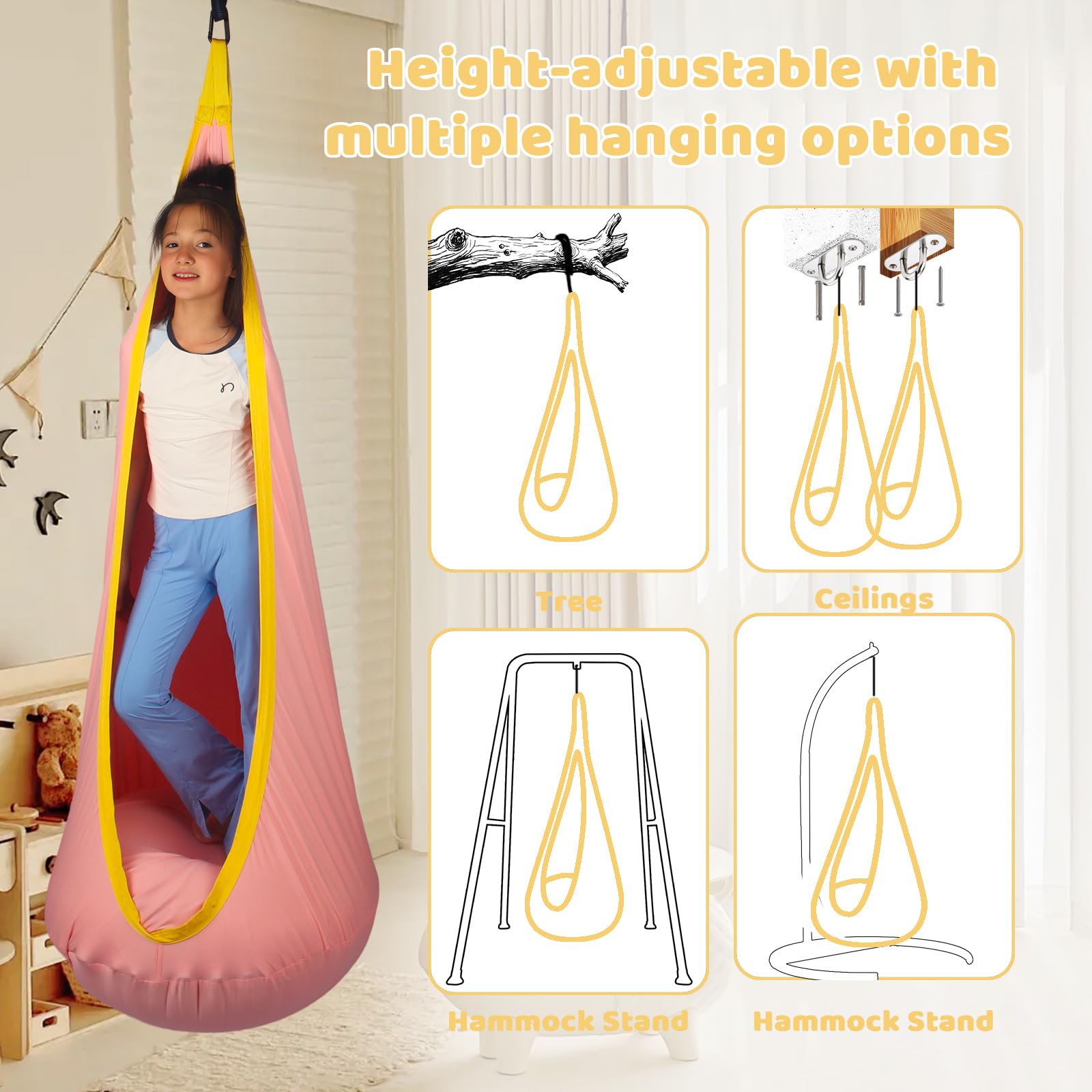 HiCamer size comparison beside adult to show generous capacity and space