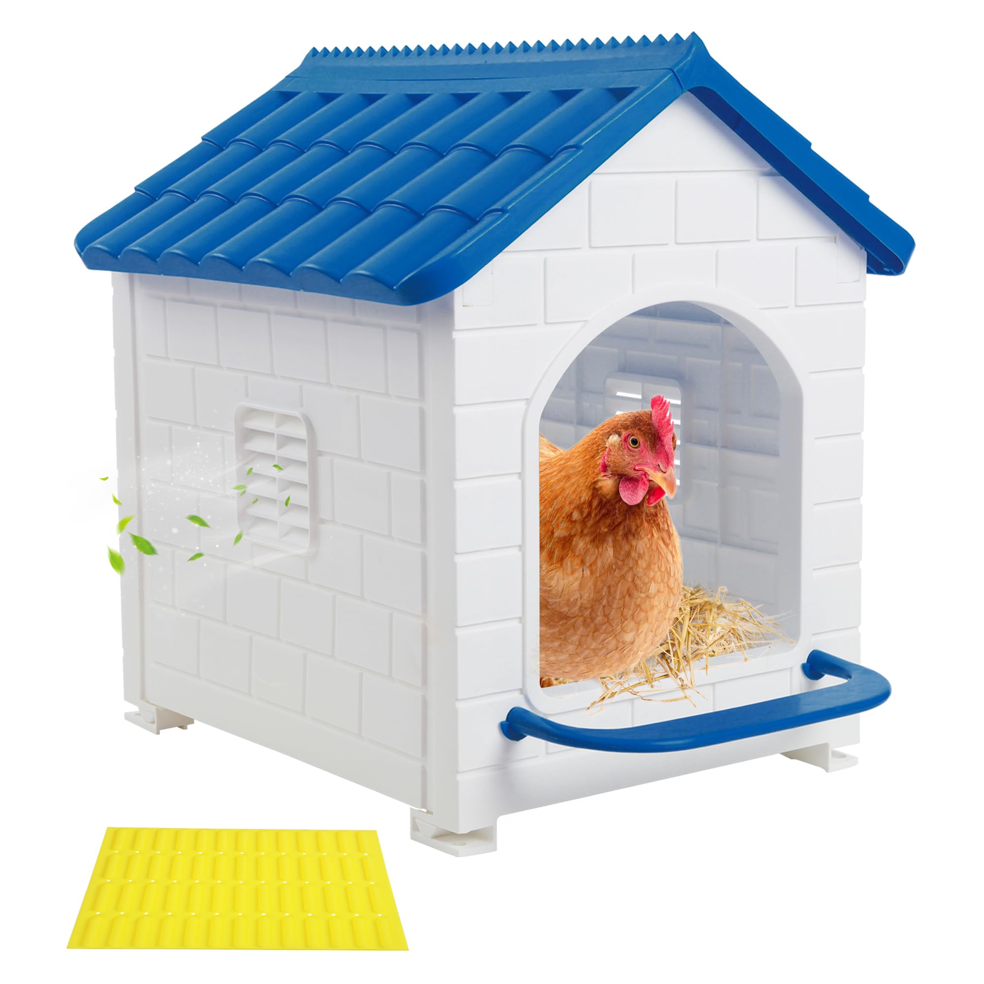 HiCaptain front view of blue nesting box showing entry and tidy design benefit