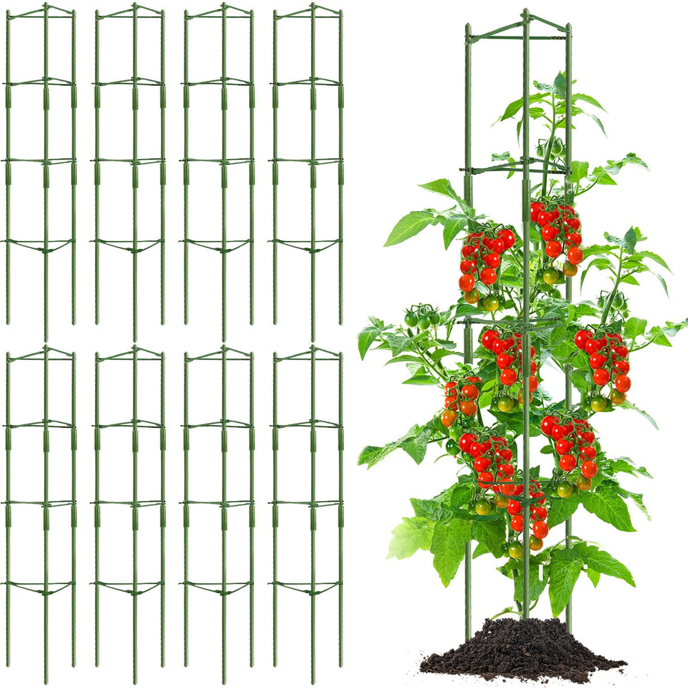 Hicarer front view of assembled cage set showing tidy garden support
