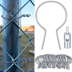Hicarer front packaging showing 200 twist fence ties and drill adapter benefit durable supply