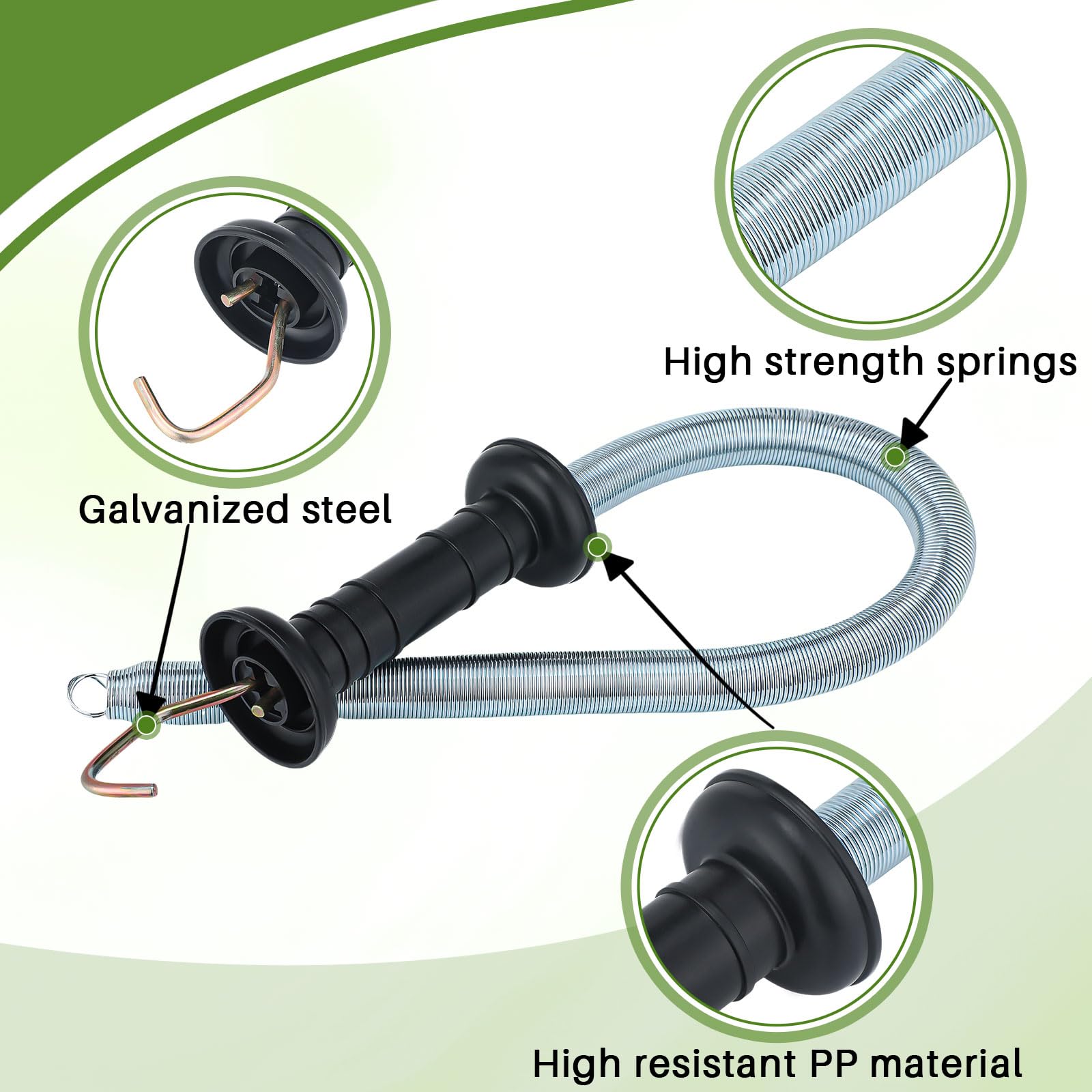 Hicarer insulated spring handle detail showing safe grip and easy use