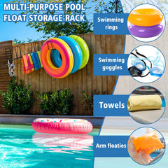 Hicarer hangers storing towels and garden tools for clutter-free backyard benefit