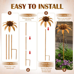 Hicarer pathway installation with stakes guiding walkway and improving definition