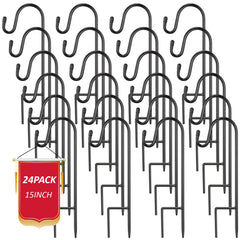 Hicarer shepherds hooks front package showing 24-piece boxed set and benefits