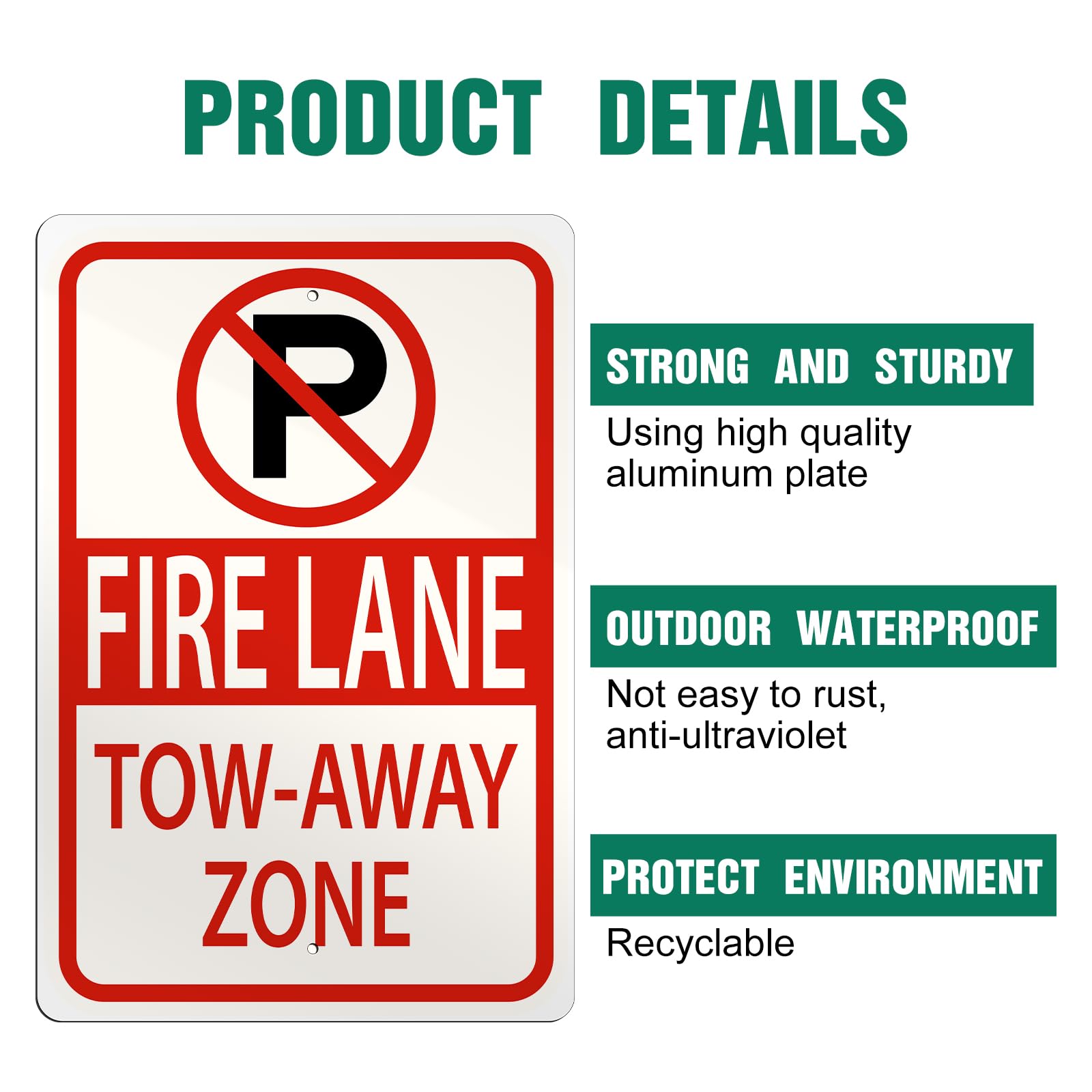 Hicarer sign mounted on a wooden post demonstrating quick outdoors mounting and visibility