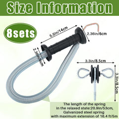 Hicarer retractable spring closeup highlighting 16ft reach and durability