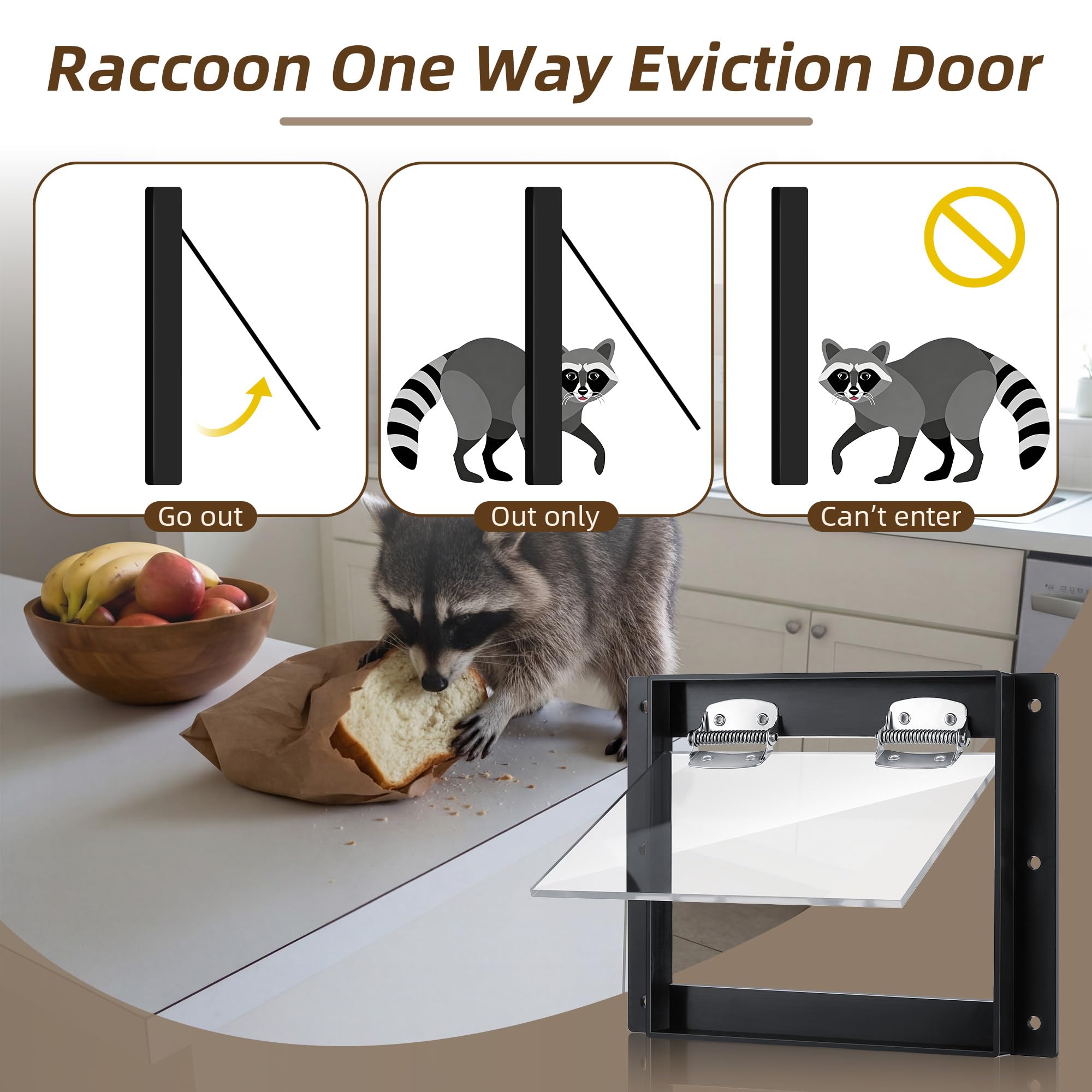 Hicarer transparent acrylic panel detail showing visibility that encourages animal exit