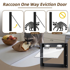 Hicarer transparent acrylic panel detail showing visibility that encourages animal exit