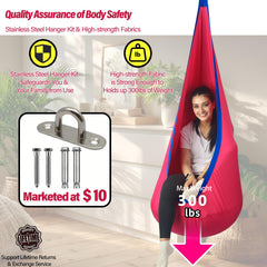 HiChrote included hang kit and hardware displayed for easy installation