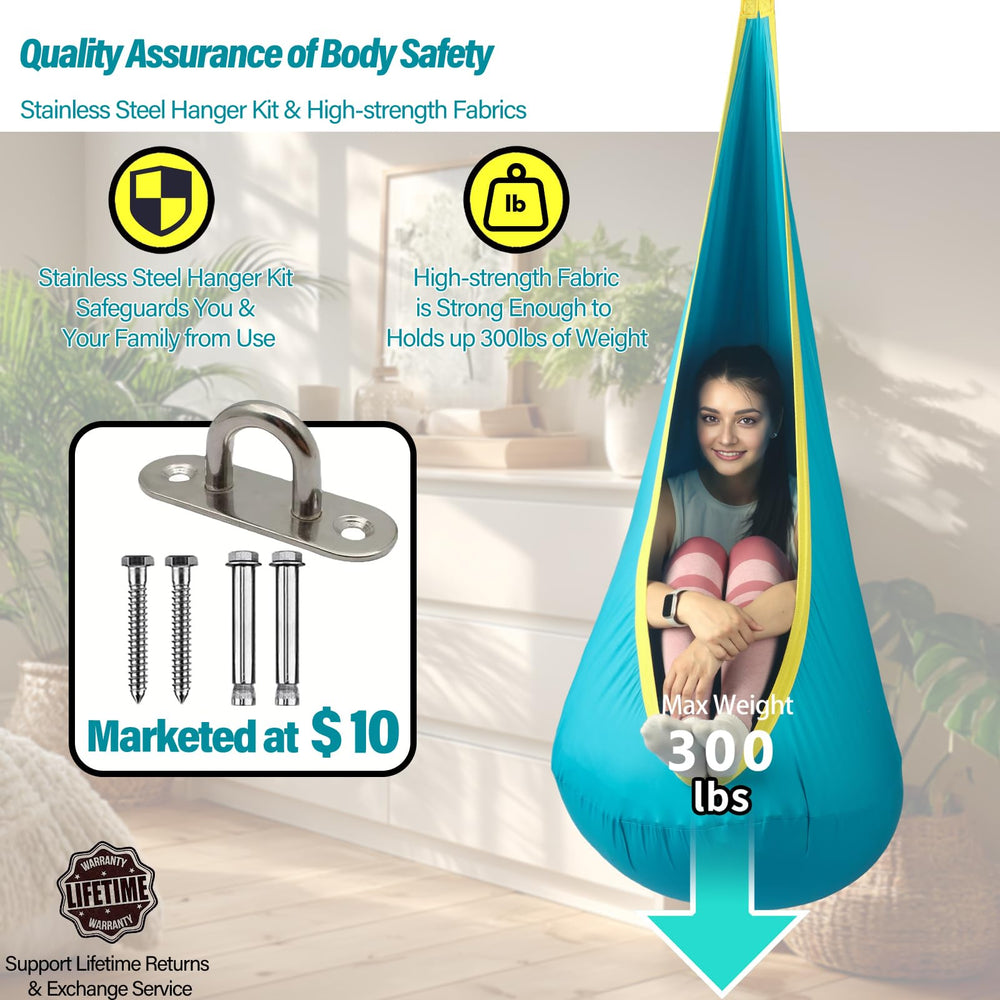 HiChrote hardware kit with carabiners and hang kit for secure installation