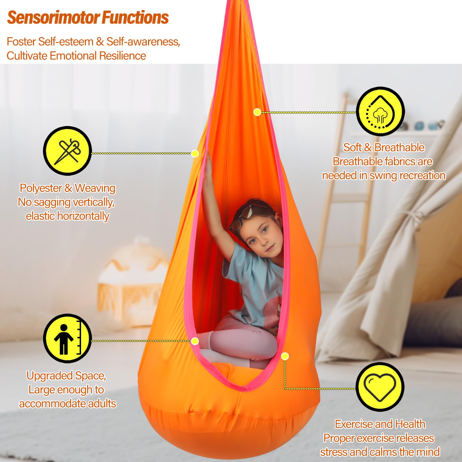 HiChrote pod in use with child reading showing focus and comfort benefit