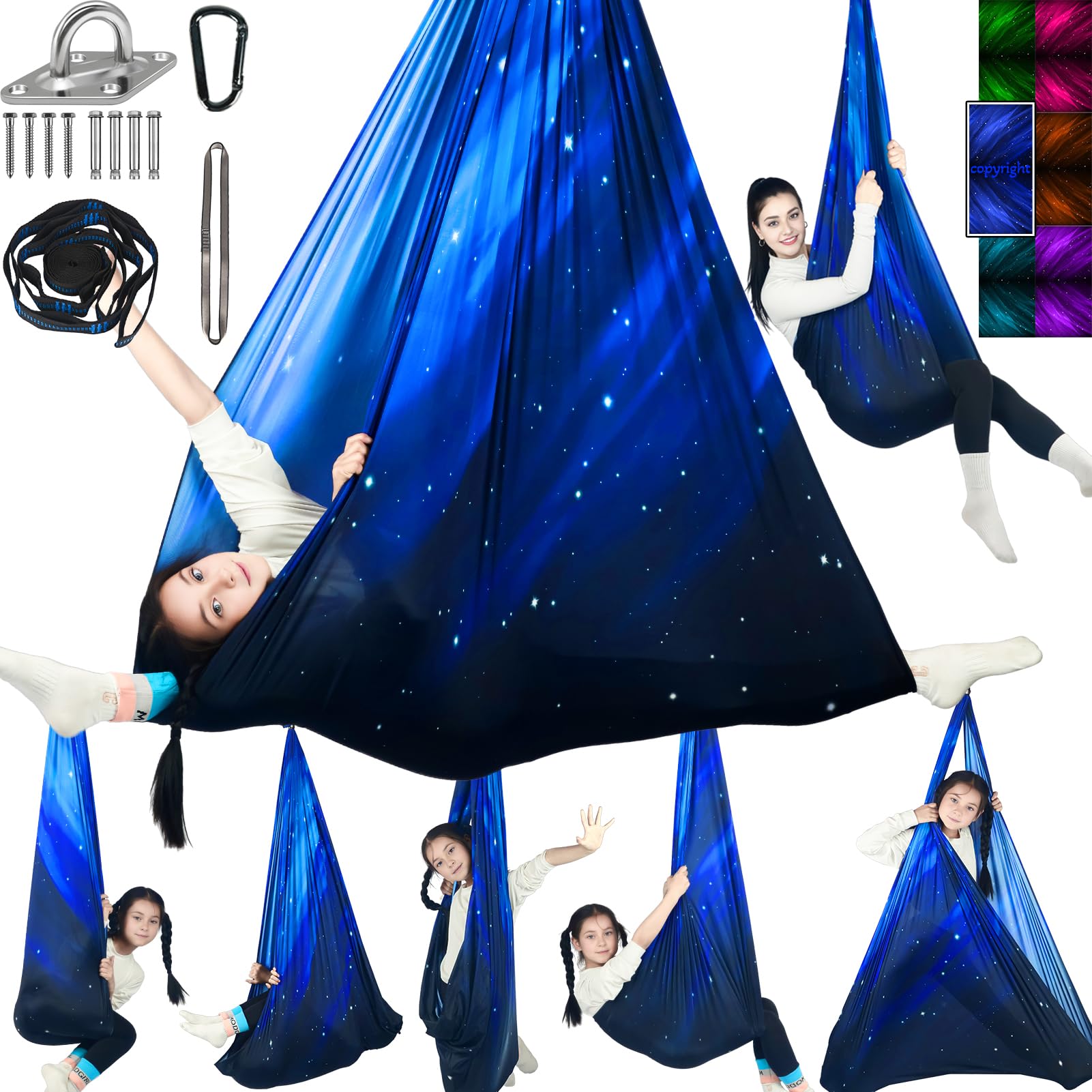 HiChrote front view of cocoon swing showing secure shape and comfort