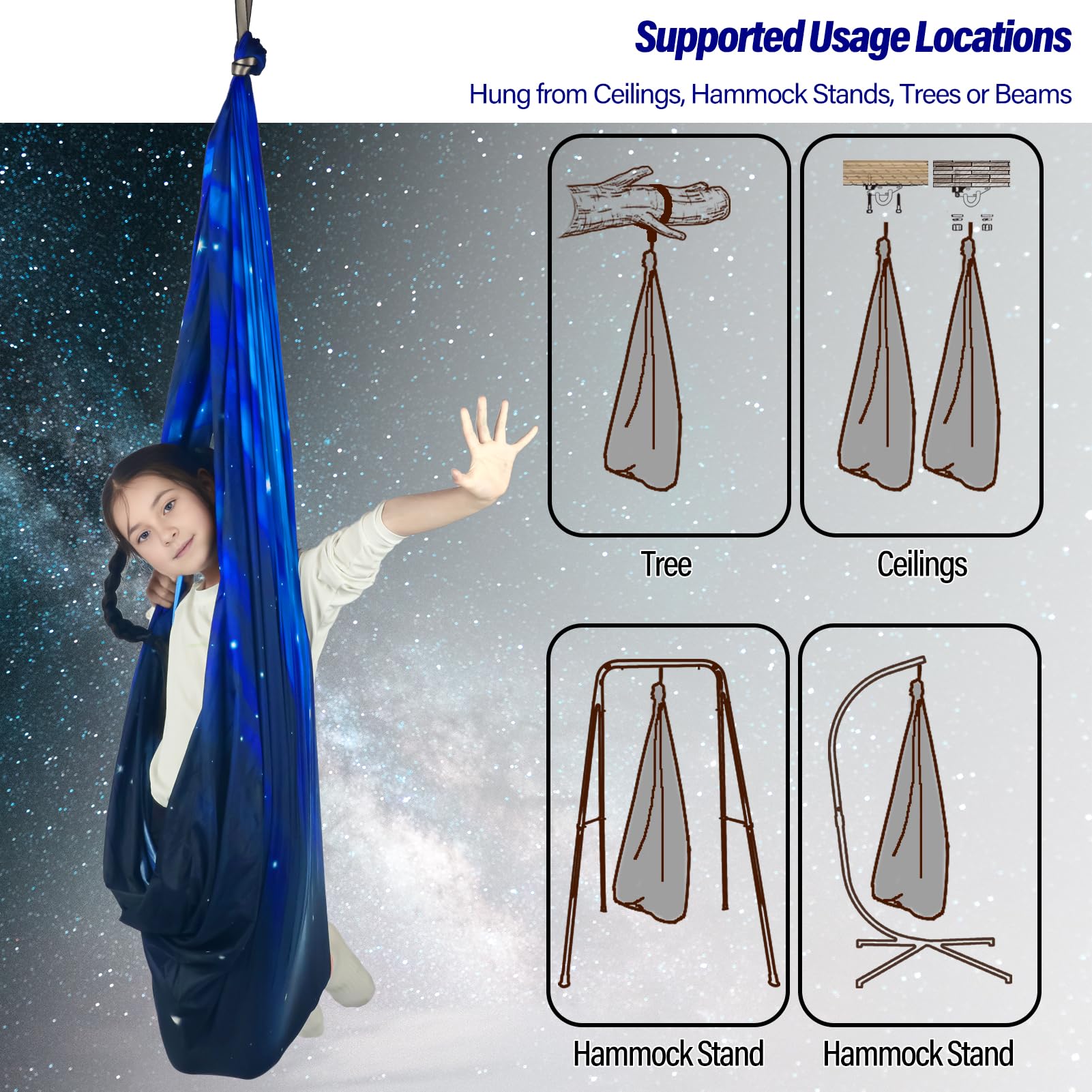 HiChrote swing scale comparison with adult demonstrating 300 lb capacity