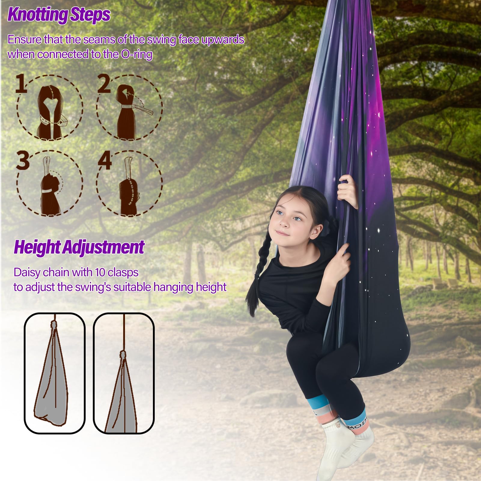 HiChrote size comparison with adult demonstrating 300 lb capacity and space