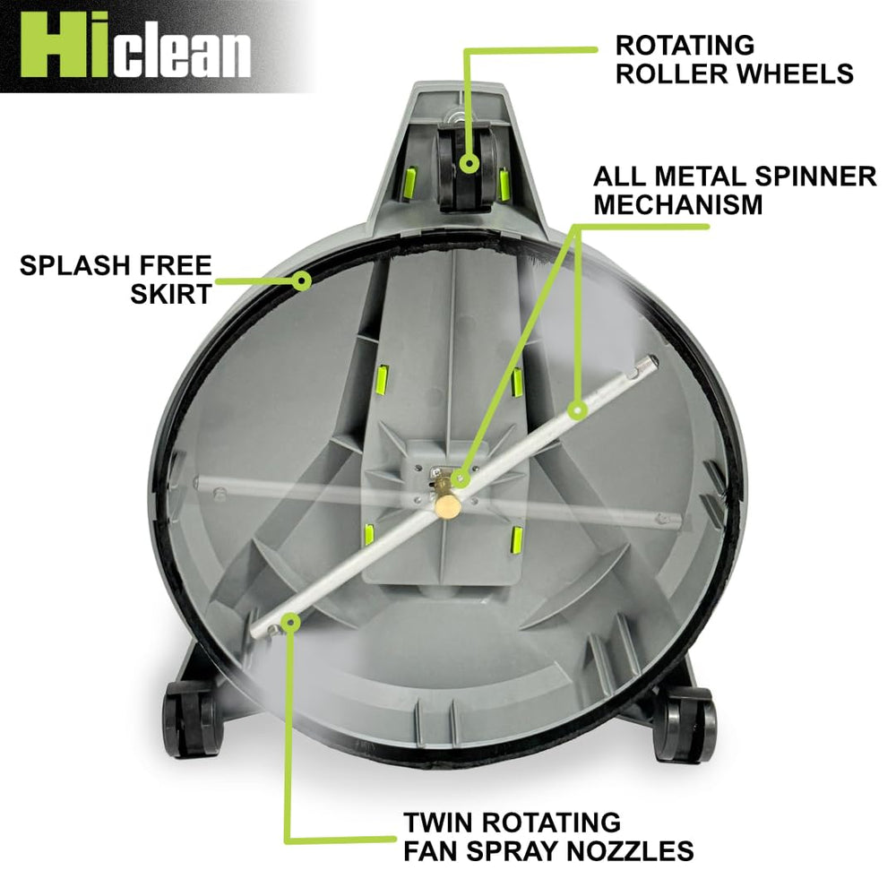 Hiclean HiMobility three wheels close-up for smooth maneuverability