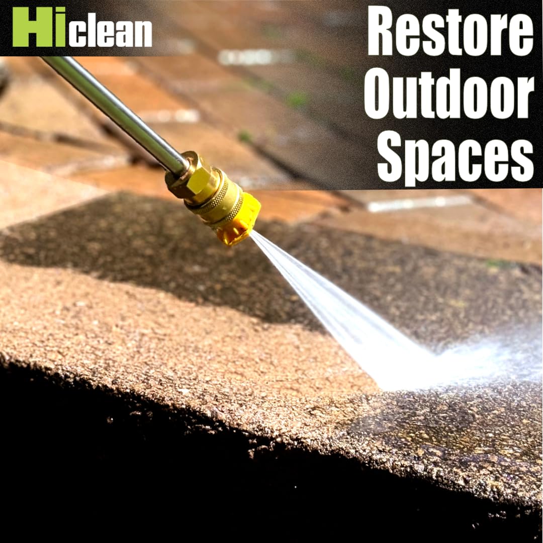 Hiclean washing a wood deck demonstrating powerful pressure and time savings