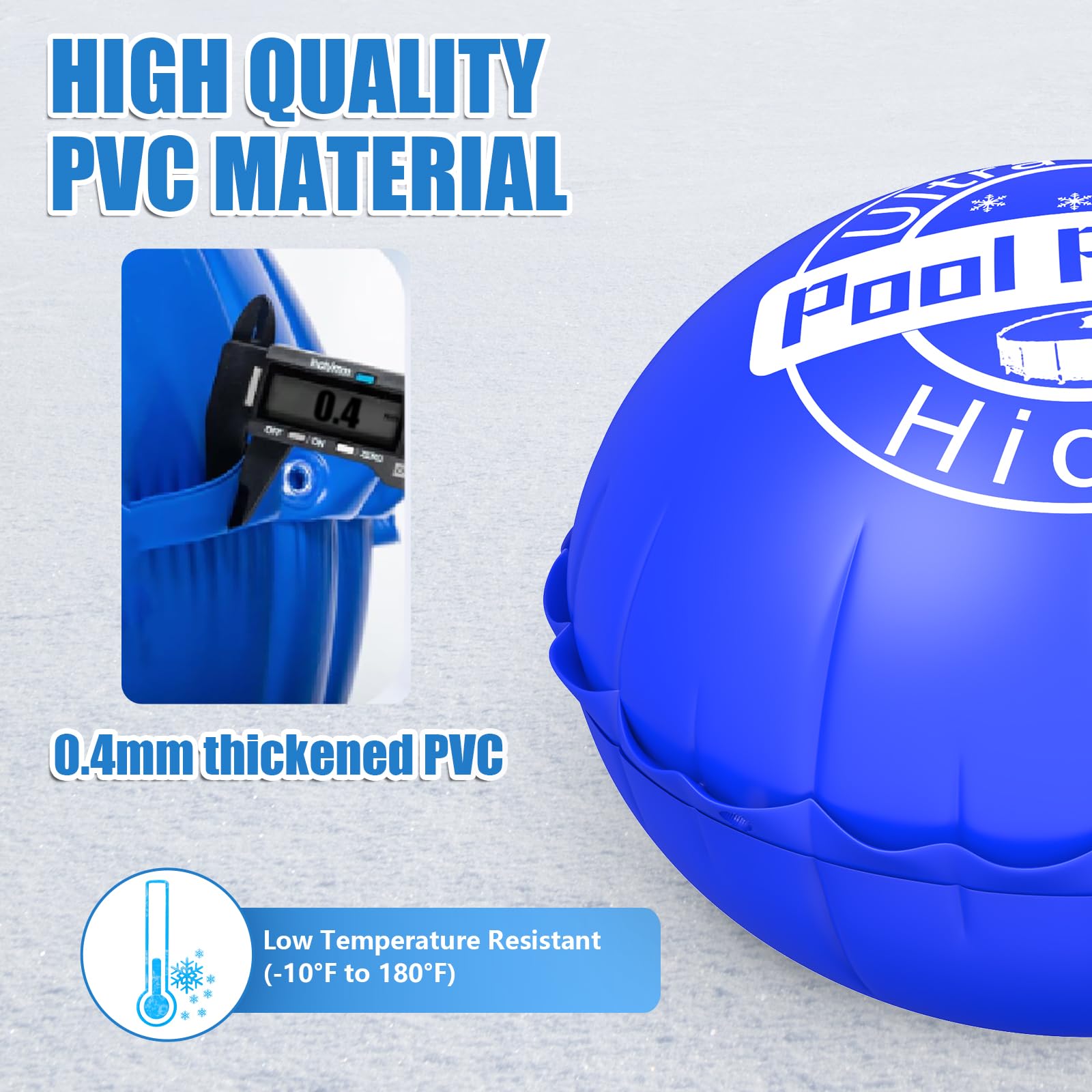 Hidbot pillow floating at pool center protecting walls