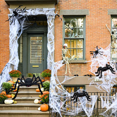 Hidreamz three smaller spiders on a table and window creating layered decorations for indoor scenes