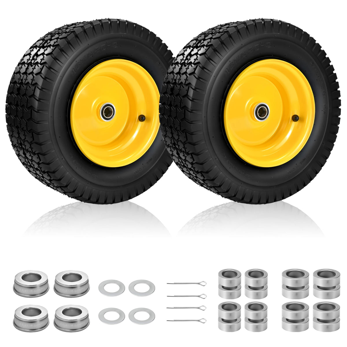 Hidtaw front view of assembled wheel showing complete replacement kit and easy fit