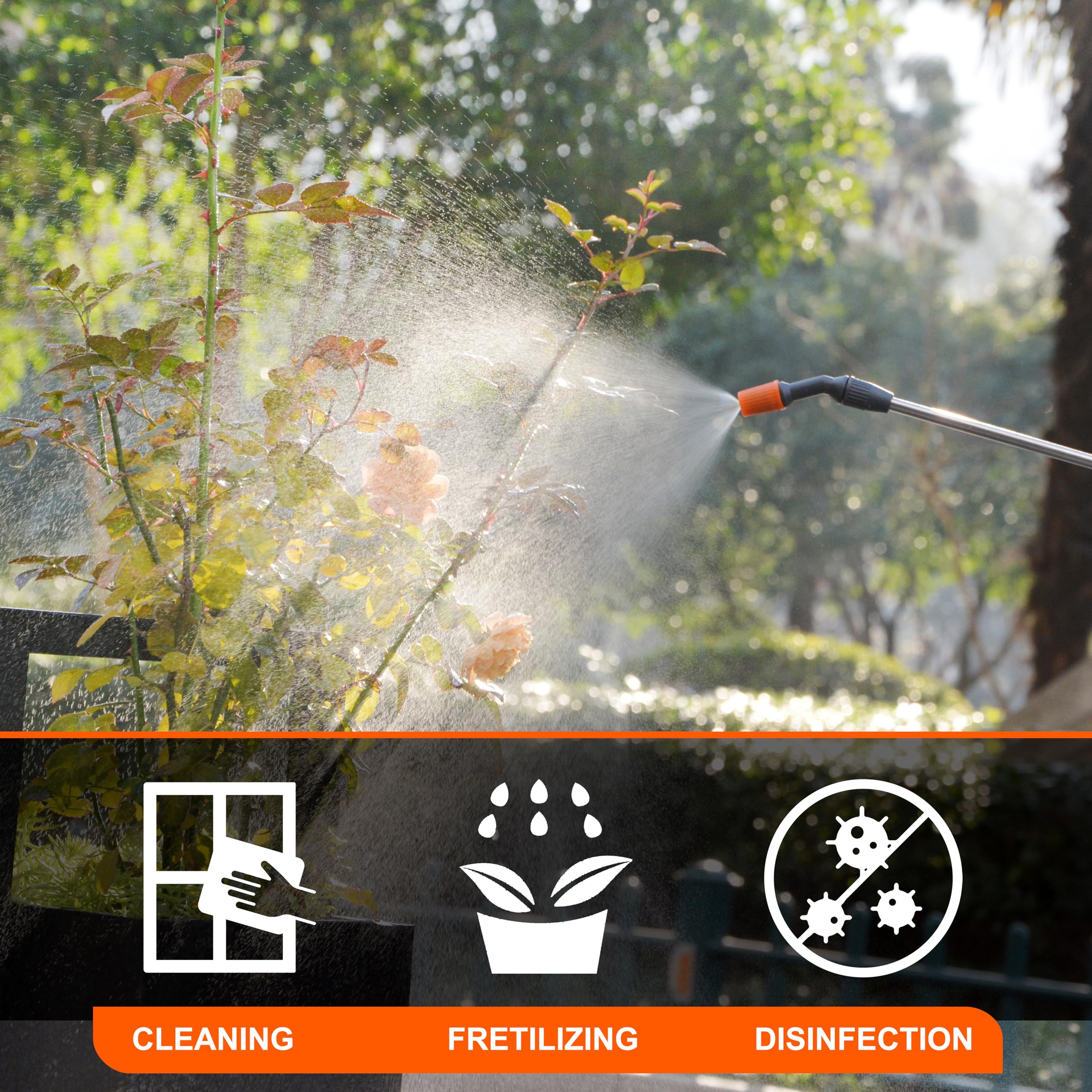 HIFAY ES4-PRO being used to water garden plants saving time and effort